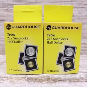 Lot of 2 Guardhouse Tera Half Dollar 2x2 Snaplot Holders 20 Total NEW